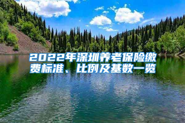 2022年深圳养老保险缴费标准、比例及基数一览