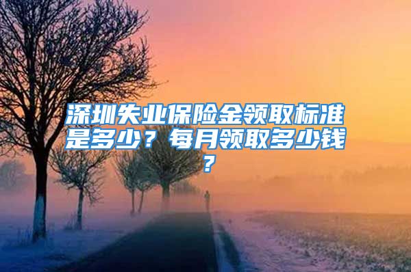 深圳失业保险金领取标准是多少？每月领取多少钱？