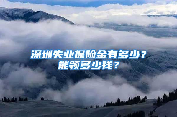 深圳失业保险金有多少？能领多少钱？