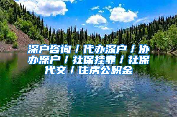 深户咨询／代办深户／协办深户／社保挂靠／社保代交／住房公积金