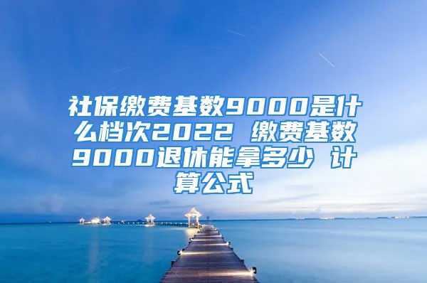 社保缴费基数9000是什么档次2022 缴费基数9000退休能拿多少 计算公式