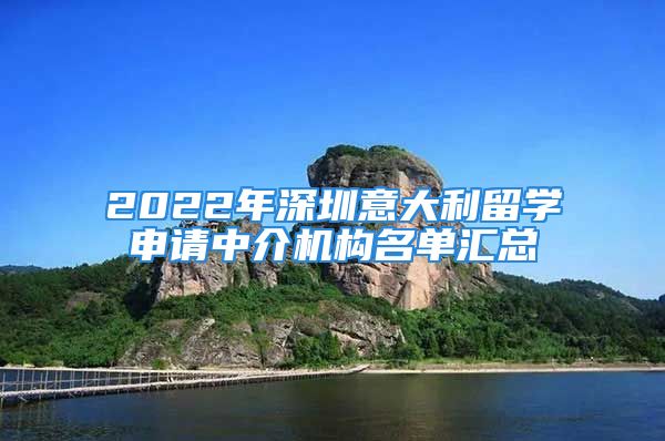 2022年深圳意大利留学申请中介机构名单汇总