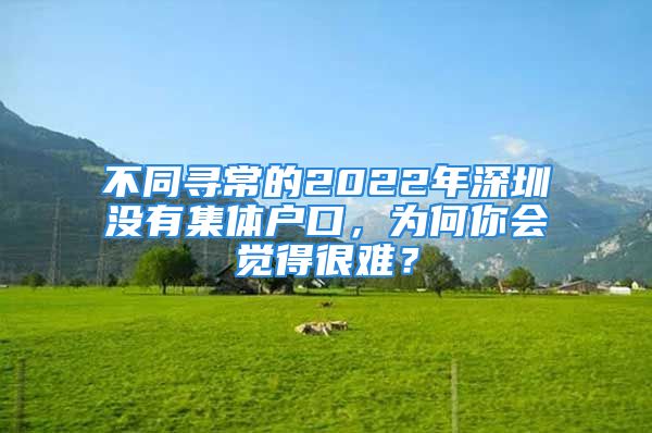 不同寻常的2022年深圳没有集体户口，为何你会觉得很难？