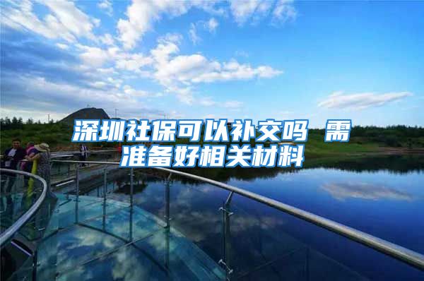 深圳社保可以补交吗 需准备好相关材料