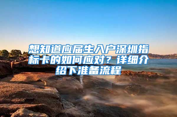 想知道应届生入户深圳指标卡的如何应对？详细介绍下准备流程