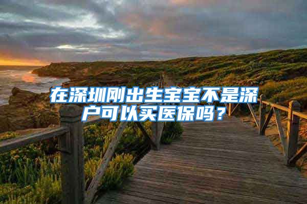 在深圳刚出生宝宝不是深户可以买医保吗？