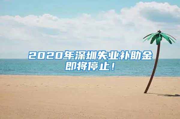 2020年深圳失业补助金即将停止！