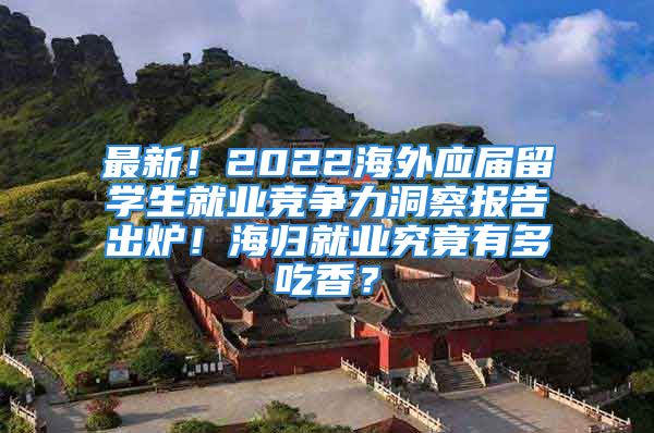 最新！2022海外应届留学生就业竞争力洞察报告出炉！海归就业究竟有多吃香？