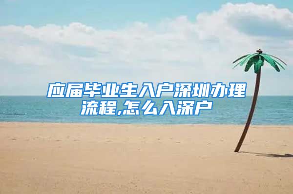 应届毕业生入户深圳办理流程,怎么入深户