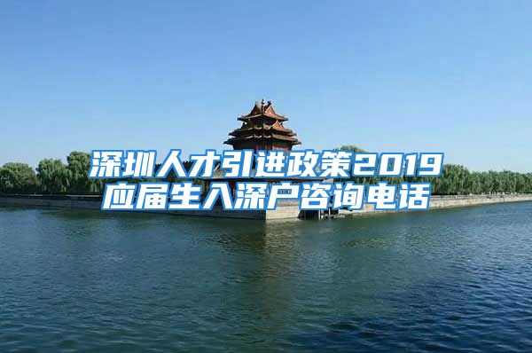 深圳人才引进政策2019应届生入深户咨询电话