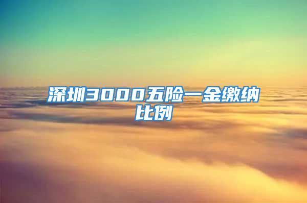 深圳3000五险一金缴纳比例