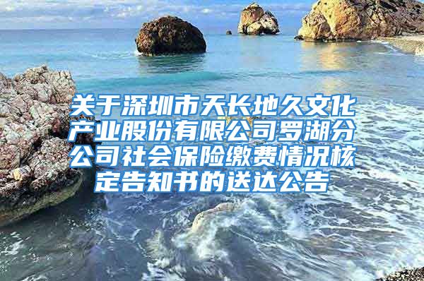 关于深圳市天长地久文化产业股份有限公司罗湖分公司社会保险缴费情况核定告知书的送达公告