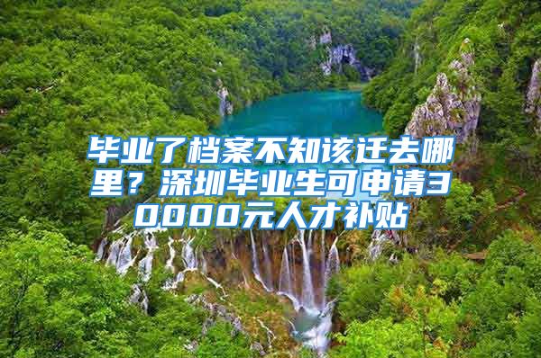 毕业了档案不知该迁去哪里？深圳毕业生可申请30000元人才补贴