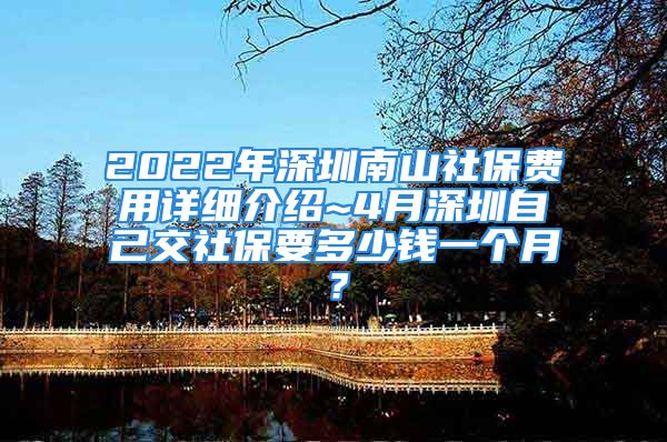 2022年深圳南山社保费用详细介绍~4月深圳自己交社保要多少钱一个月？