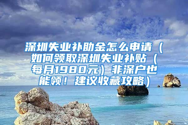 深圳失业补助金怎么申请（如何领取深圳失业补贴（每月1980元）非深户也能领！建议收藏攻略）