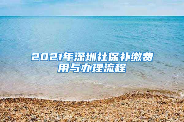 2021年深圳社保补缴费用与办理流程