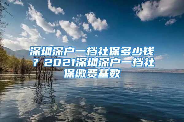 深圳深户一档社保多少钱？2021深圳深户一档社保缴费基数