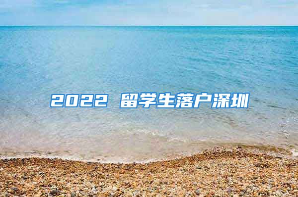 2022 留学生落户深圳