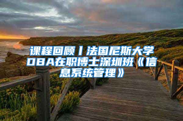 课程回顾丨法国尼斯大学DBA在职博士深圳班《信息系统管理》