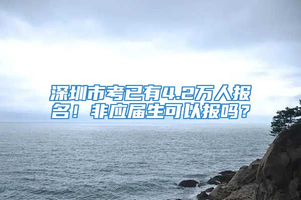 深圳市考已有4.2万人报名！非应届生可以报吗？