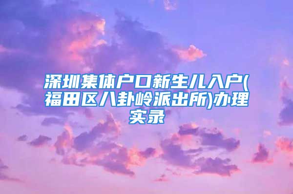 深圳集体户口新生儿入户(福田区八卦岭派出所)办理实录