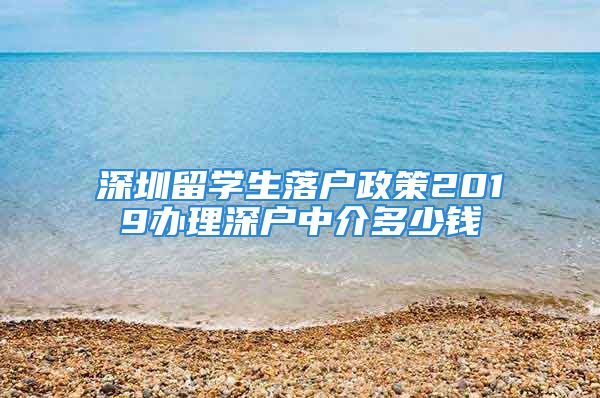 深圳留学生落户政策2019办理深户中介多少钱