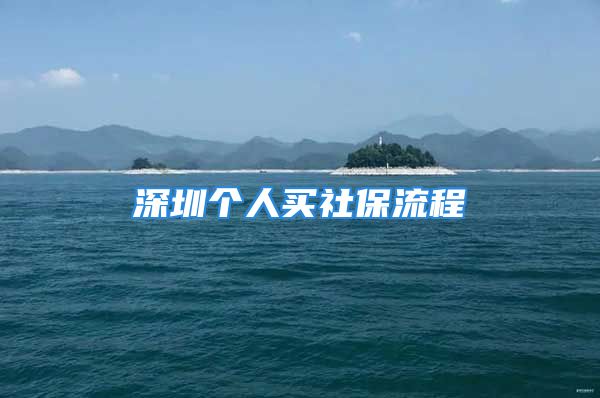 深圳个人买社保流程