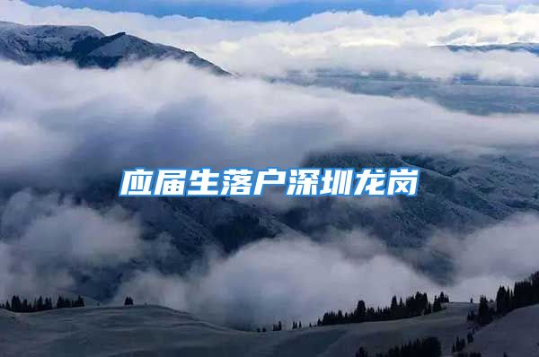 应届生落户深圳龙岗