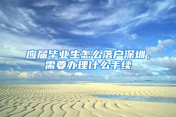 应届毕业生怎么落户深圳，需要办理什么手续