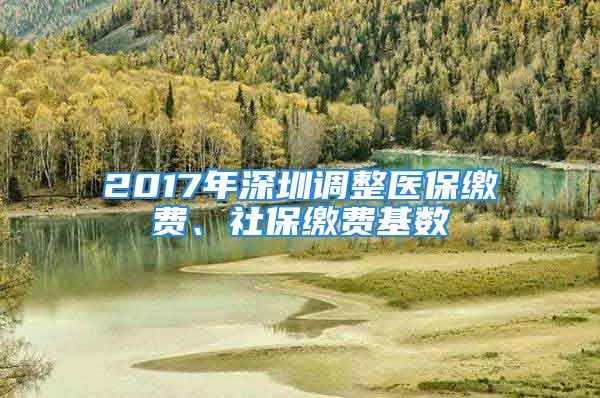 2017年深圳调整医保缴费、社保缴费基数