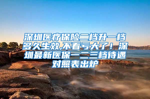 深圳医疗保险二档升一档多久生效,不看亏大了！深圳最新医保一二三档待遇对照表出炉