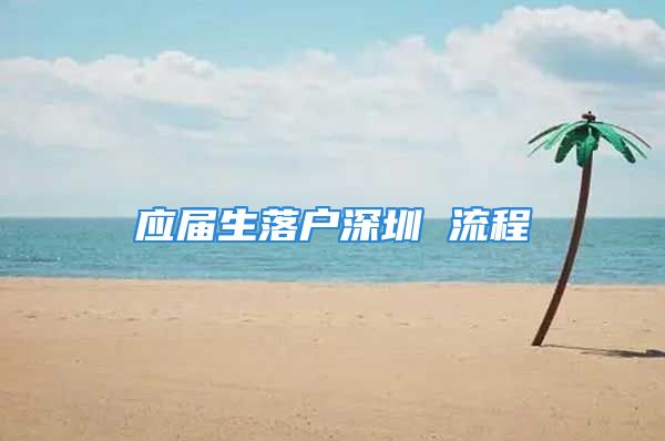 应届生落户深圳 流程