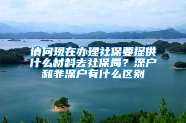 请问现在办理社保要提供什么材料去社保局？深户和非深户有什么区别