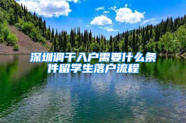 深圳调干入户需要什么条件留学生落户流程