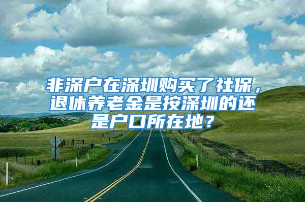 非深户在深圳购买了社保，退休养老金是按深圳的还是户口所在地？