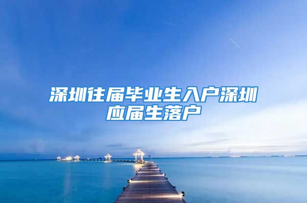 深圳往届毕业生入户深圳应届生落户