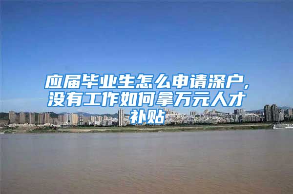 应届毕业生怎么申请深户,没有工作如何拿万元人才补贴