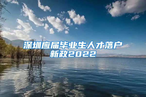 深圳应届毕业生人才落户新政2022