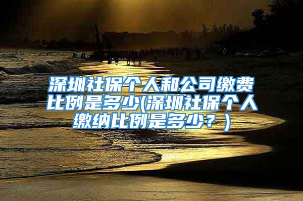 深圳社保个人和公司缴费比例是多少(深圳社保个人缴纳比例是多少？)