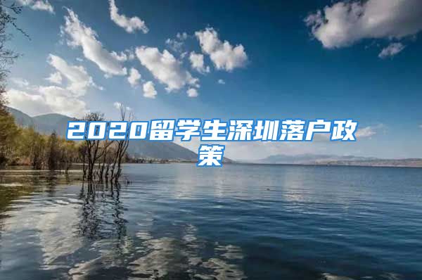 2020留学生深圳落户政策