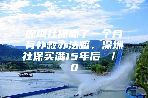 深圳社保断了一个月有补救办法嘛，深圳社保买满15年后 ／ 0