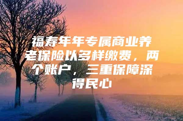 福寿年年专属商业养老保险以多样缴费，两个账户，三重保障深得民心