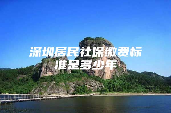 深圳居民社保缴费标准是多少年