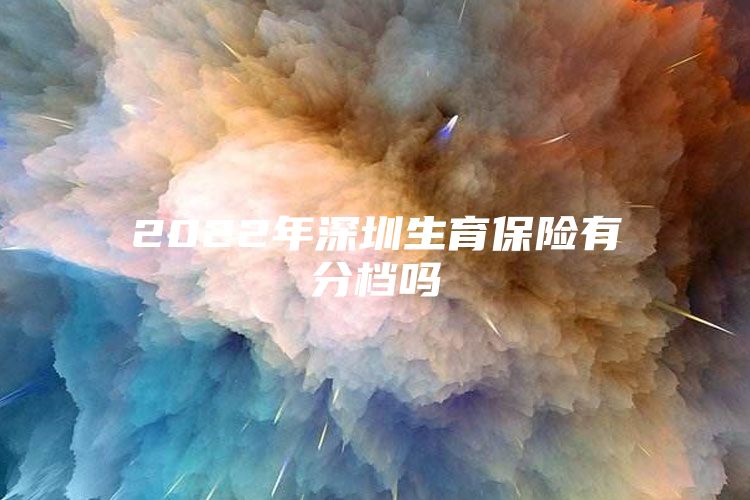 2022年深圳生育保险有分档吗