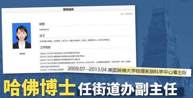 深圳一哈佛博士后任职街道办？网友表示“可惜了”，官方回应来了