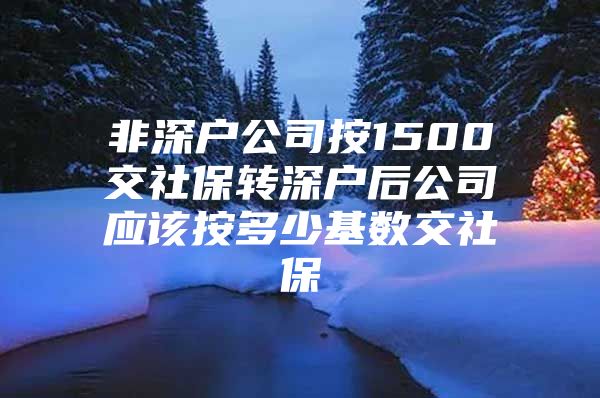 非深户公司按1500交社保转深户后公司应该按多少基数交社保