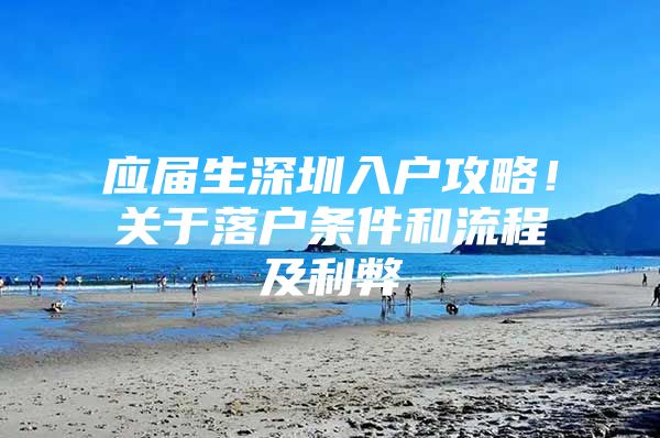 应届生深圳入户攻略！关于落户条件和流程及利弊