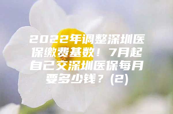 2022年调整深圳医保缴费基数！7月起自己交深圳医保每月要多少钱？(2)