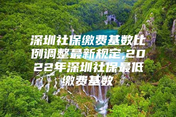 深圳社保缴费基数比例调整最新规定,2022年深圳社保最低缴费基数