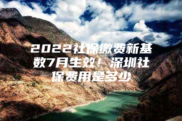 2022社保缴费新基数7月生效！深圳社保费用是多少